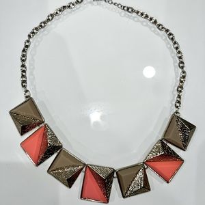 Gold and coral plated necklace